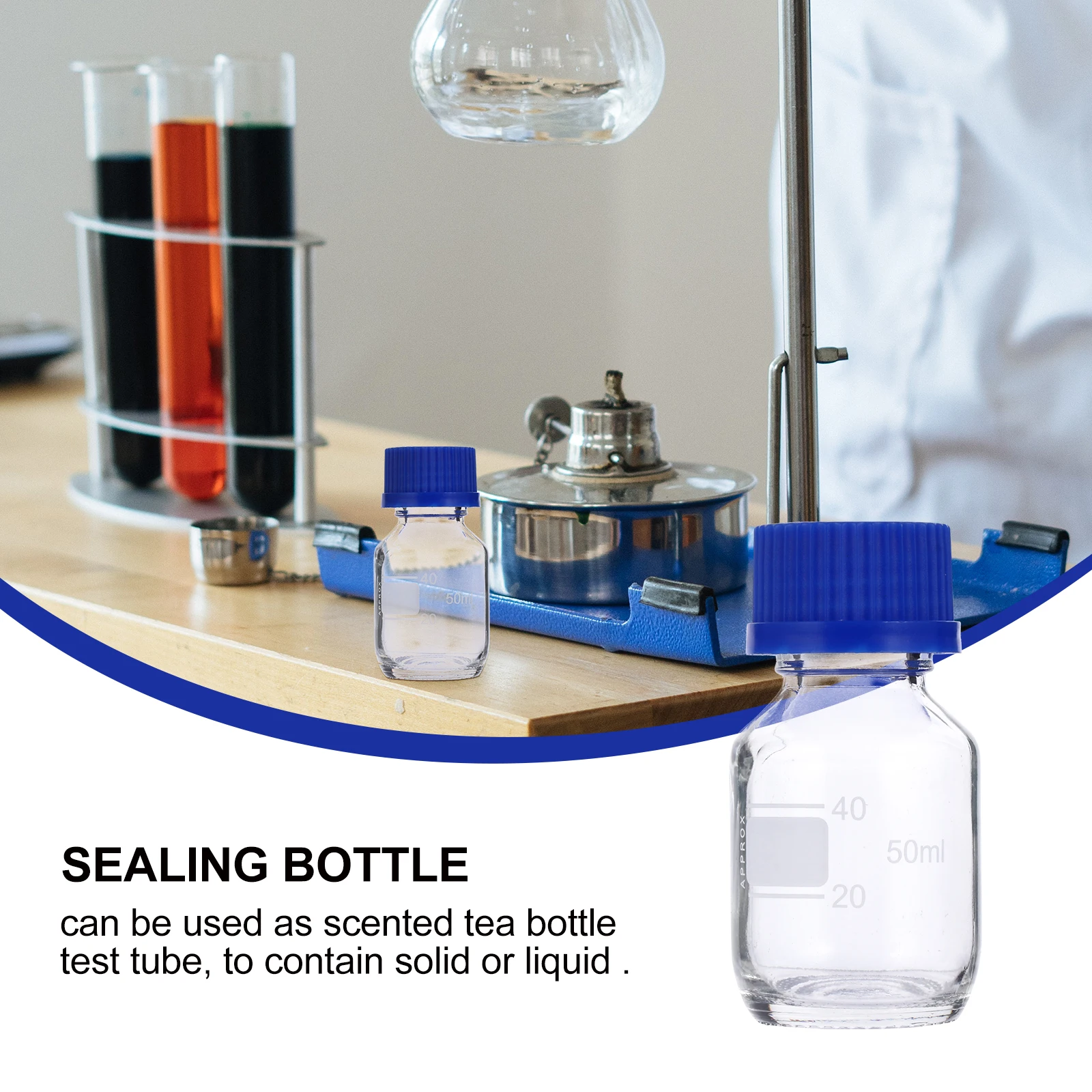 

Science Reagent Container Sealing Bottle Glass Bottle Reagent Storage Bottle Laboratory Accessories