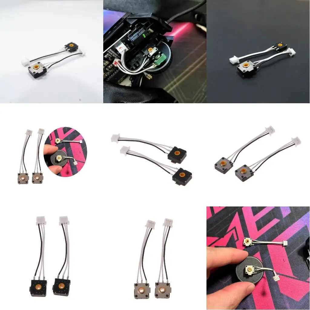 2 ピースイエローコアマウスエンコーダデコーダ ROG Gladius III Razer Mamba マウスホイールアクセサリー 4800 万寿命ツール
