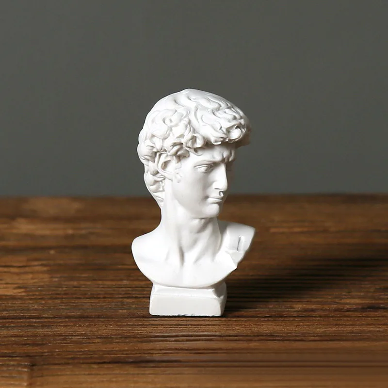 Artificial Resin Head David David Apollo Mini Roman Columns for Video Photo Photography Props Live Decoration Shoot Background