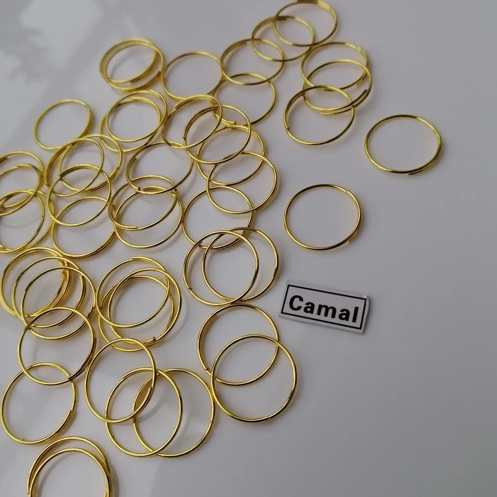 Camal 100 stks Goud 13mm/0.51 inch Ring Connectors voor Achthoekige Kralen Kristallen Hangende Prisma Opknoping Aansluiten lamp Kroonluchter