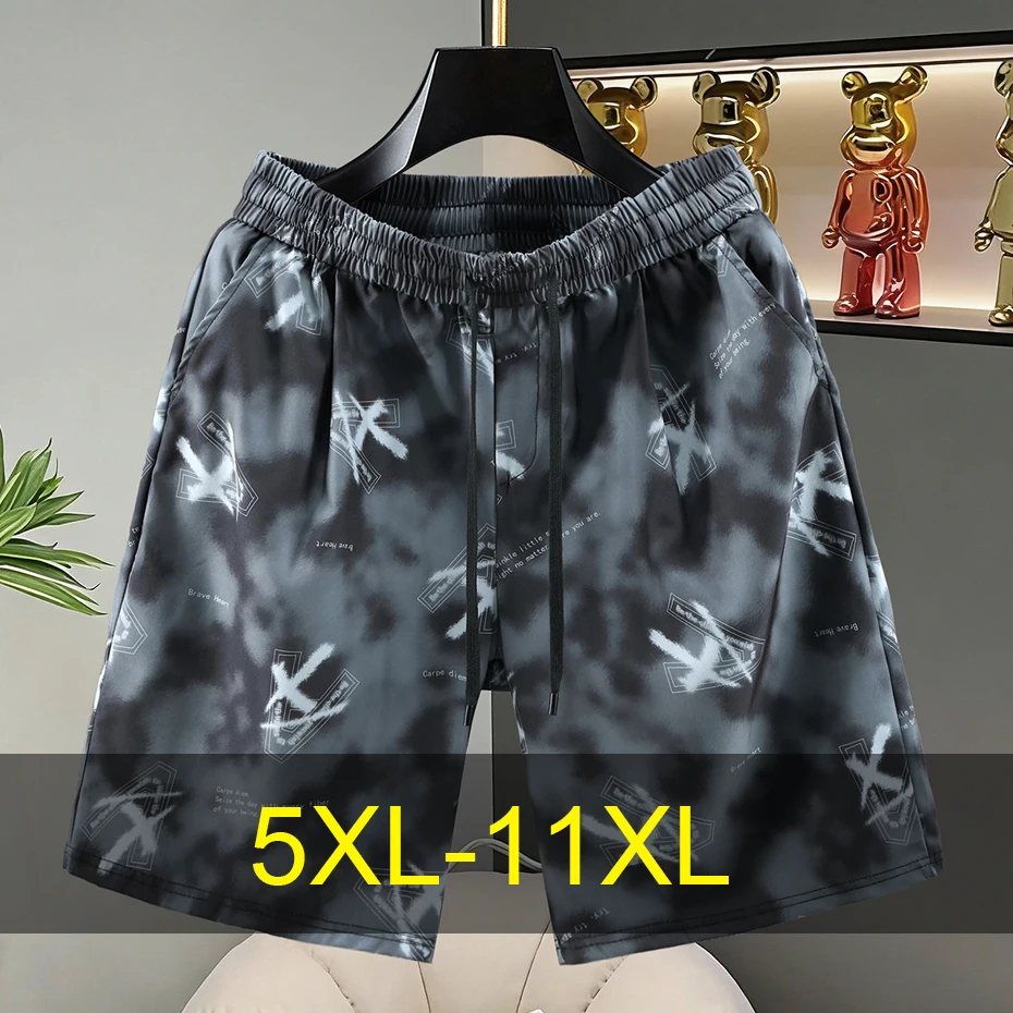 

Гавайские пляжные шорты для мужчин, летние шорты больших размеров 11XL 10XL, модные повседневные короткие брюки для мужчин, большие размеры 11XL