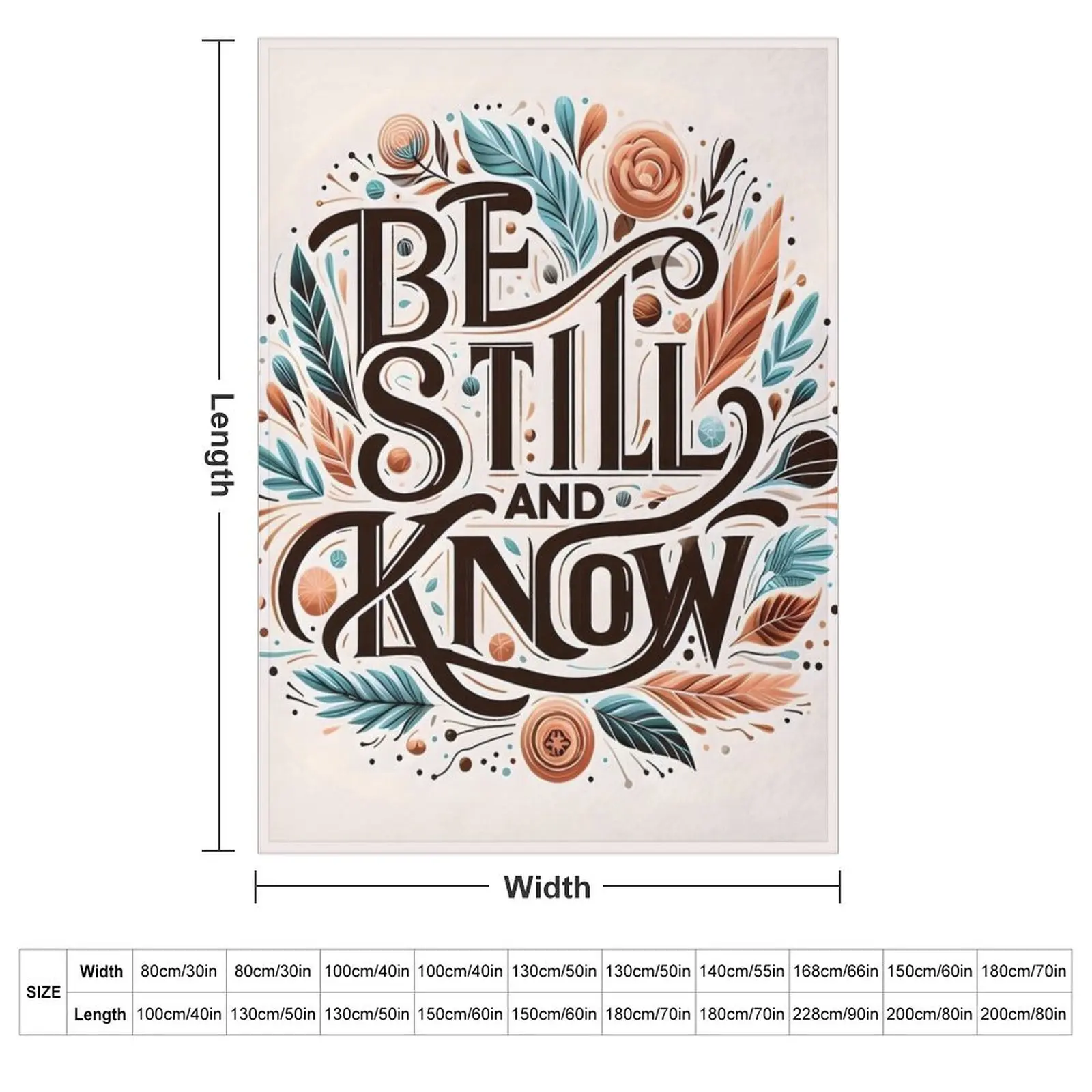 Be Still and Know, typography Throw Blanket Furry Bed covers Sleeping Bag Hair Vintage Blankets