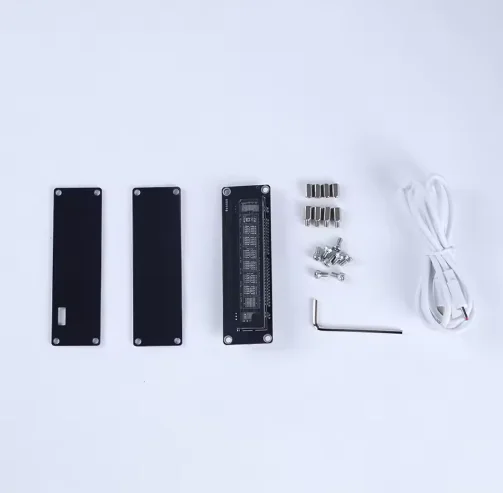 Cyberpunk VFD Glow Fluorescent Clock Wifi Network ClockDesktop Decoration Accessories USB 5V