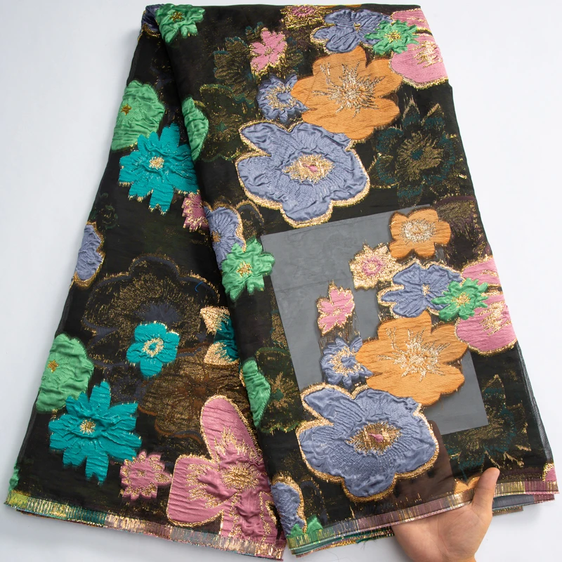 

SJD LACE, французская парчовая ткань, дамасское кружево, 2021, высокое качество, 5 ярдов, нигерийское африканское кружево для шитья, женские вечерние платья 3441