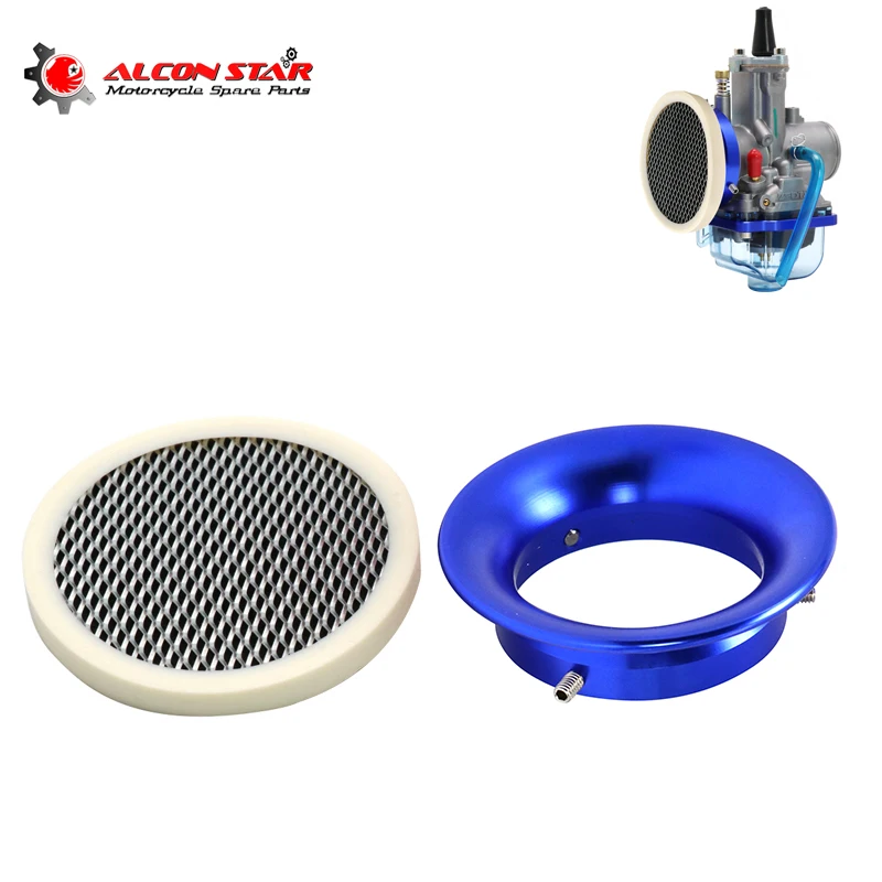 Alconstar 55mm Universal Modified Carburetor Air Filter Interface Wind Cup with Mesh