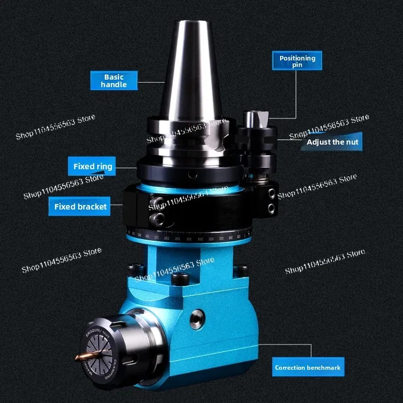 Cabezal de ángulo de BT40-90 grados, mango de fresado lateral BT50-AGER25 32 40 cabezal de fresado en ángulo recto 5000 ~ 6000 voluciones por minuto