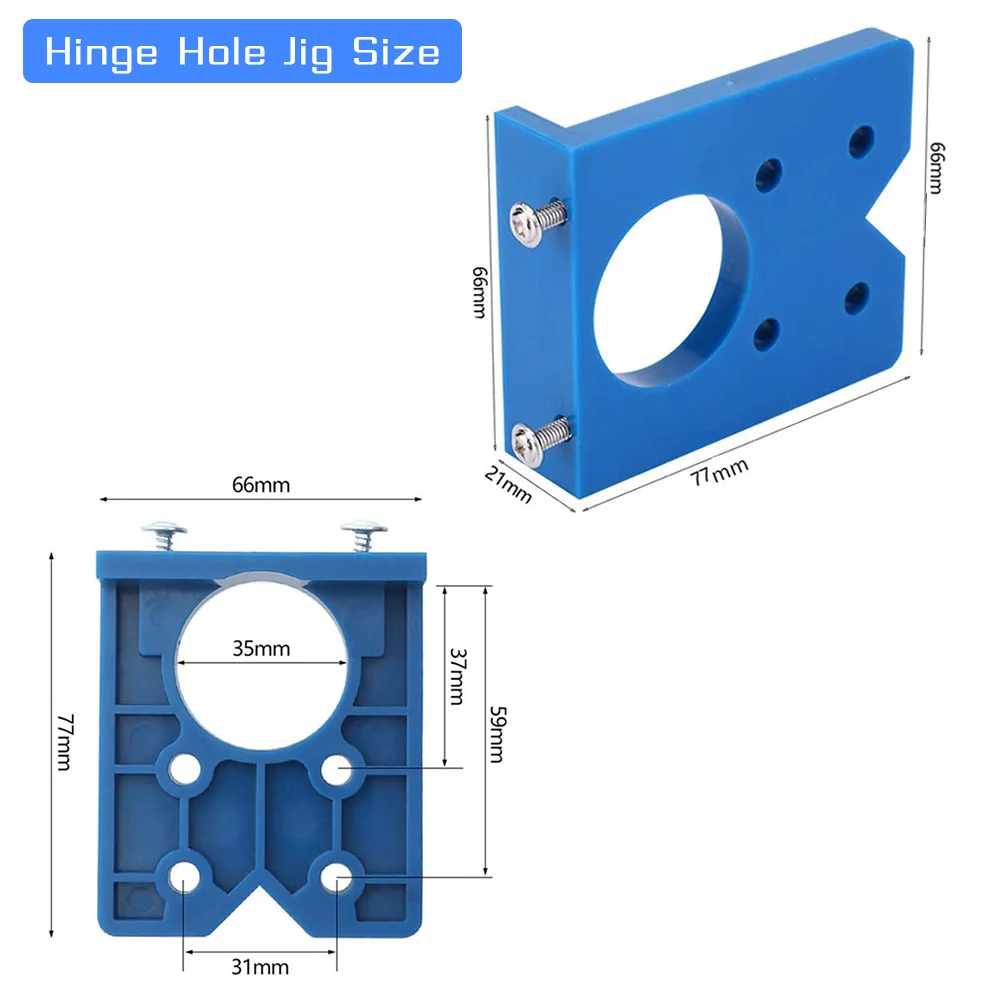 35mm Hinge Drilling Jig Set Concealed Guide Hinge Hole Drilling Locator Woodworking Hole Opener Door Cabinet Accessories Tools