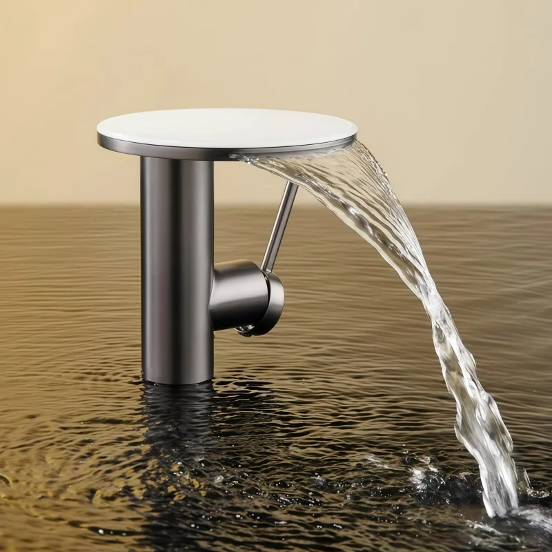 Waterfall Washbasin Faucet Hot and Cold Color Toilet Washbasin Mouthwash Basin Bathroom Cabinet Faucet