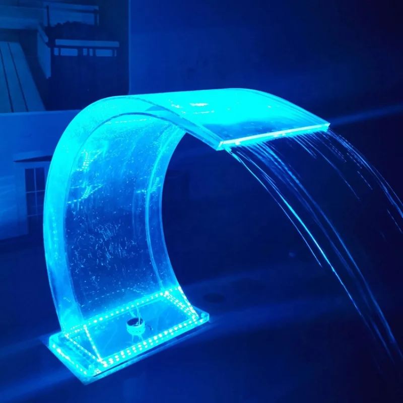 مخصص. متعدد الألوان LED شلال المحمولة تسرب الاكريليك نافورة الديكور الداخلي #2