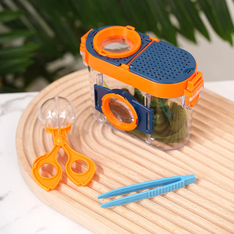 Bug Viewer Outdoor Insect Box Magnifier Observer Kit Insect Catcher Cage Kids Science Nature Exploration Tools