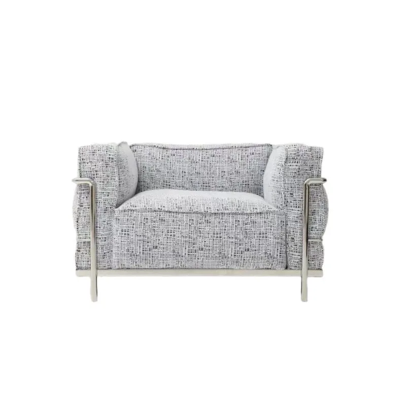 

Italian cotton and linen sofa chair medieval fabric single sofa