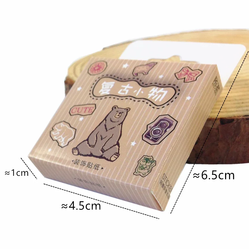 45pcs/box/lot Cute Vintage Paris Animal irregular shape paper lifelog sticker adhesive seal sticker scrapbooking cute stationery