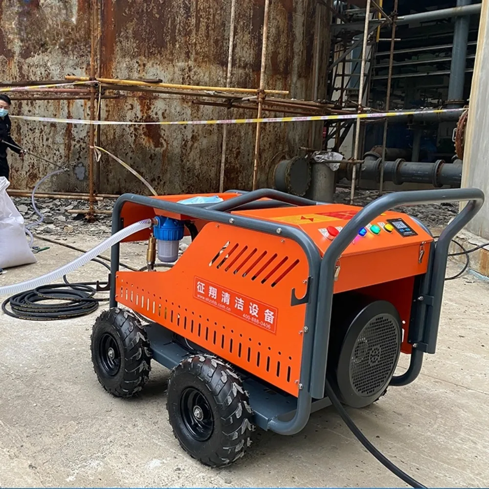 High pressure sewage pipeline cleaning machine Property community municipal gasoline high-power diesel sewage dredging machine