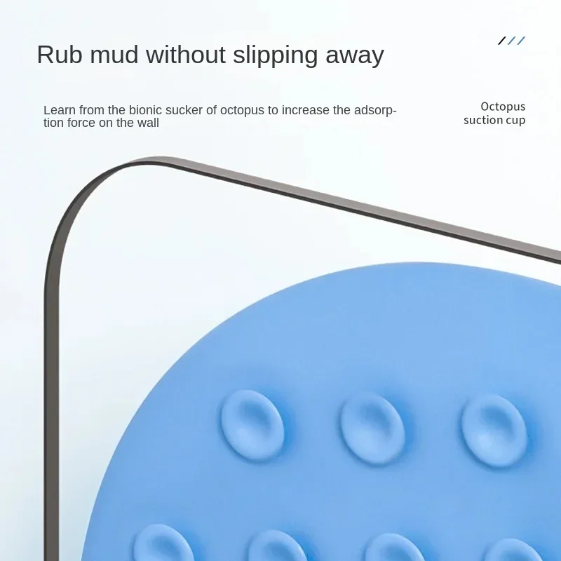 Silicone Rub Back Brush Body Exfoliating Massage Brush Bathroom Non-slip Wash Foot Pad Shower Mat with Sucker Bath Massager Pad