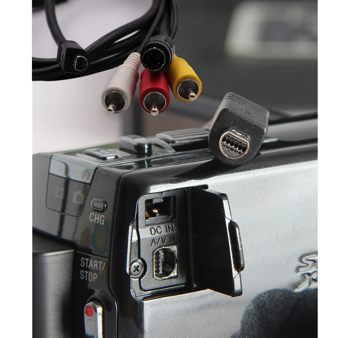 고품질 리드 AV 케이블 Sony DCR Handycam 캠코더 디지털 카메라 VMC-15FS A/V 용 3 RCA S-비디오에 10 핀 DVI DV 커넥터