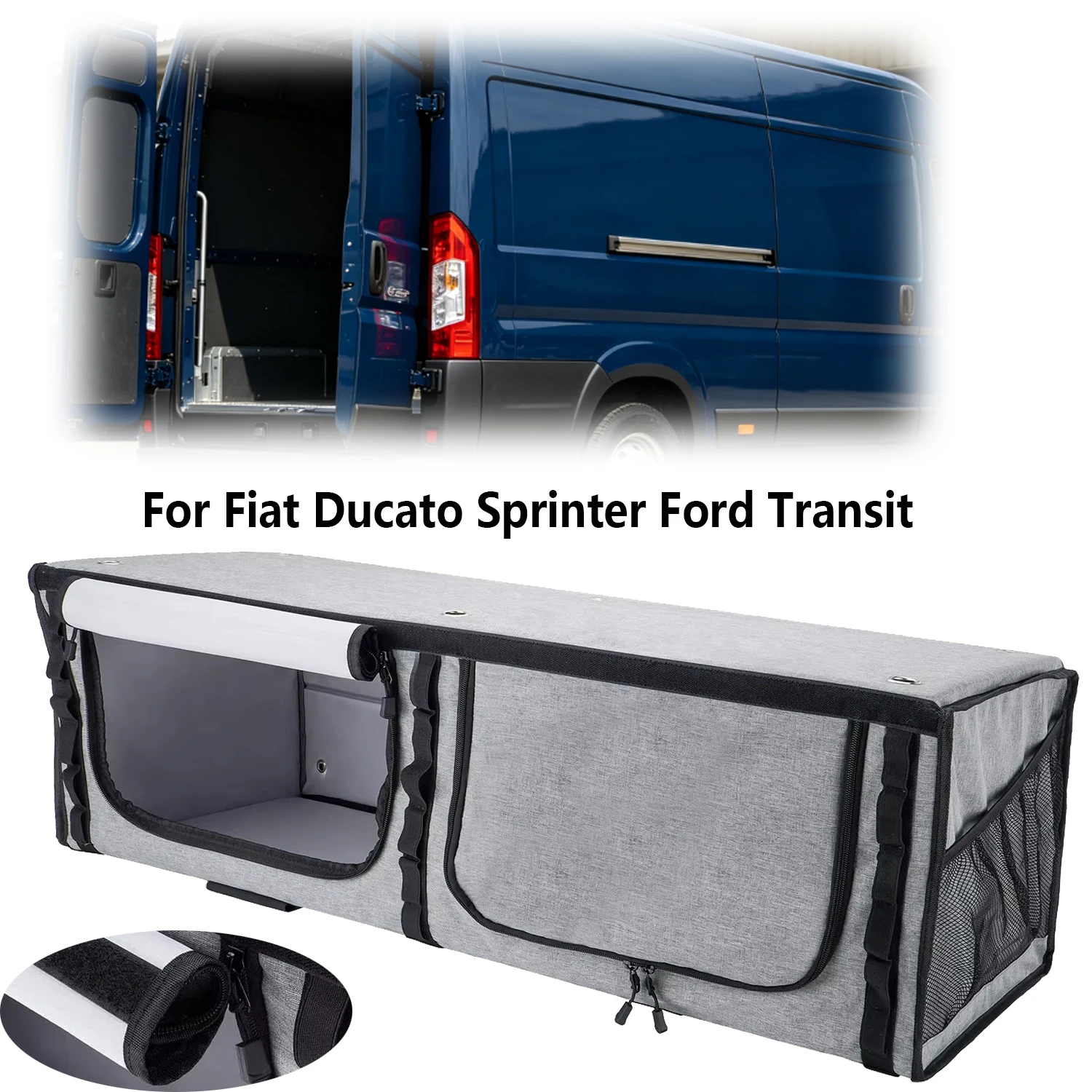 36-Inch Overhead Storage Box for Fiat Ducato Sprinter Ford Transit Campervans - Vehicle Roof Storage Solution