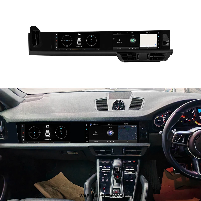 

Car Modification Passenger Screen Central Control Upgrade Entertainment Screen for PAG Cayenne 2018-2023 Upgrade 9Y0