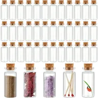 30Pcs 5ml--30ml Mini Glass Bottles with Cork Stoppers Spell Jars Potion Vials Wish Message Bottles For Favors Gift DIY Crafts