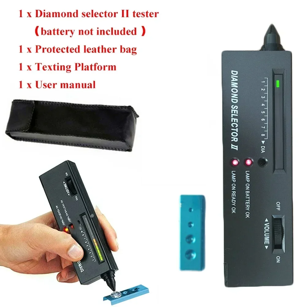 Diamond Tester Gemstone Testing Kit Digital Electronic Tester Jewelry Diamond Tester Kit Detector Identification Device