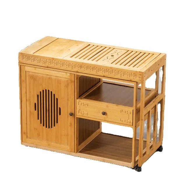 شرفة، قابلة للإزالة، طاولة شاي، منزلية، طاولة شاي، دوارة، خزانة