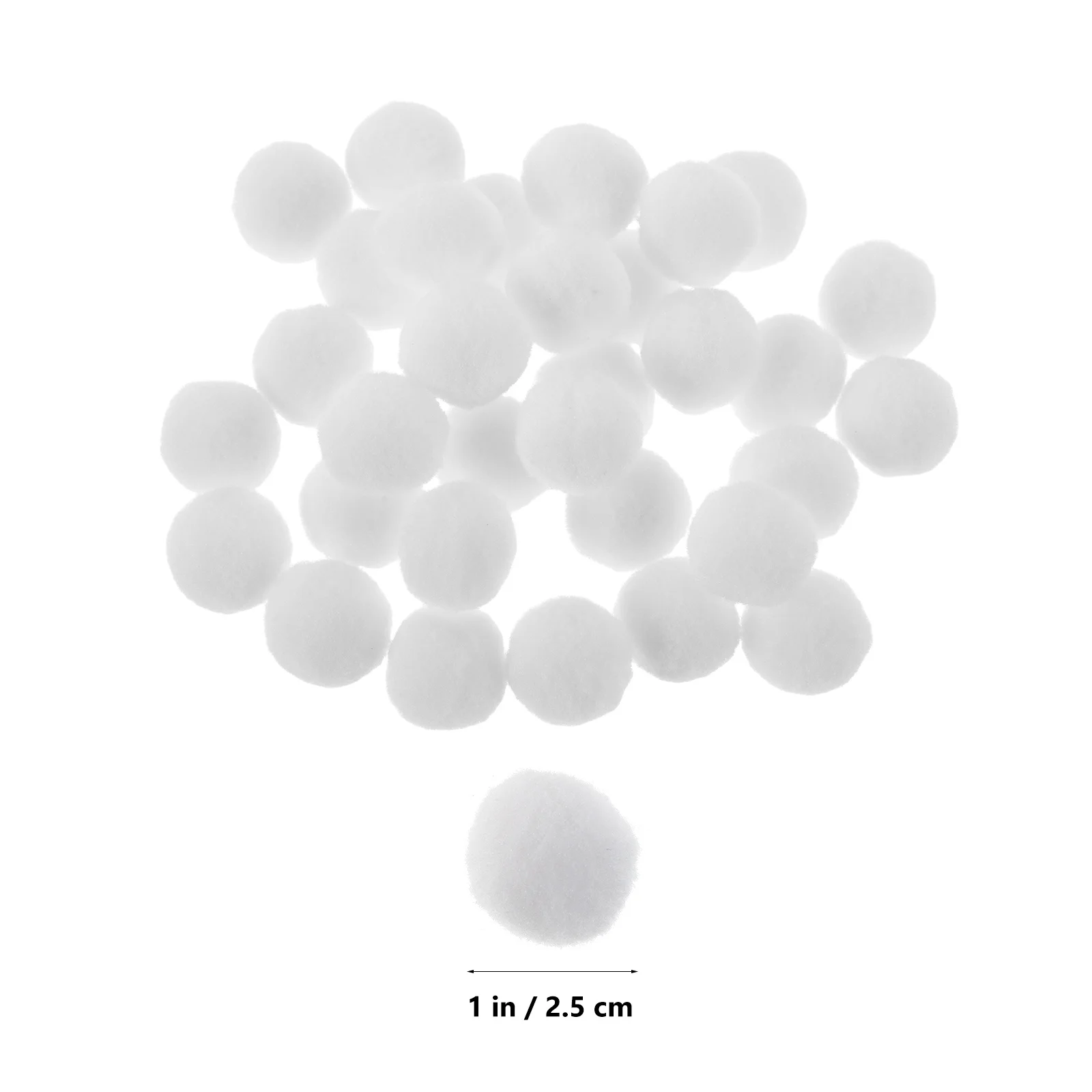 200 قطعة كرات بوم بومس الصغيرة البيضاء الناعمة المصنوعة من البوليستر للأطفال مشاريع إبداعية ذاتية الصنع لوازم الحرف اليدوية للمدرسة كرات البوليستر المنتفخة