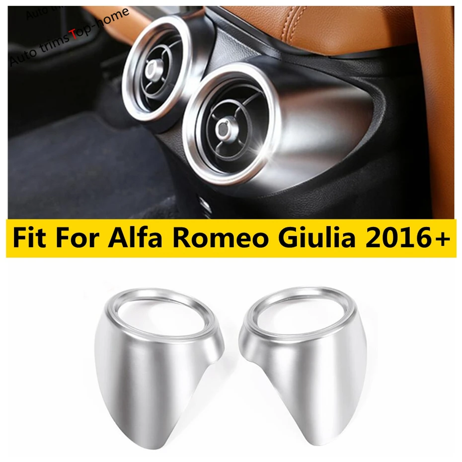 

Auto Rear Air Conditioning Vent AC Outlet Decoration Frame Cover Trim Fit For Alfa Romeo Giulia 2016 - 2020 Interior Accessories