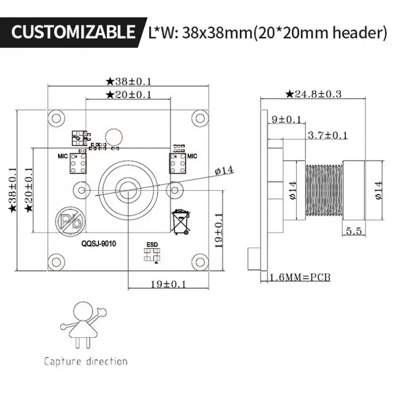 سعر المصنع 12MP imx377 cmos الاستشعار عين السمكة عدسة وحدة كاميرا بمنفذ USB