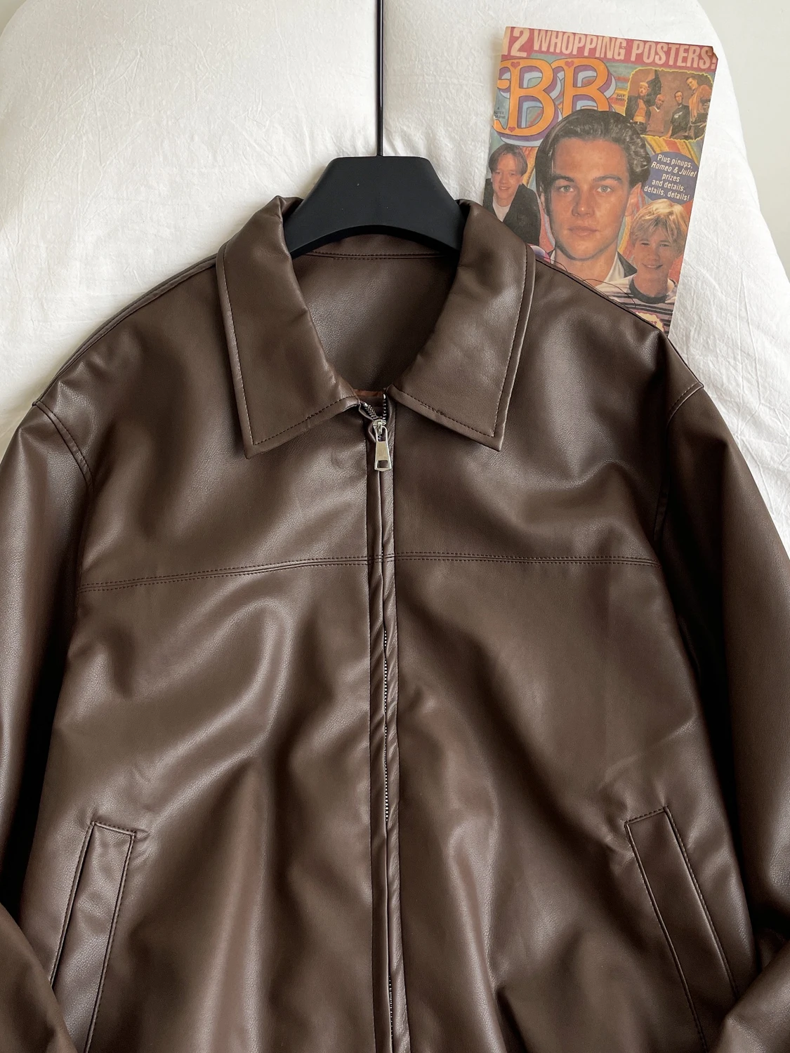 

Повседневный свободный крой, длинный кардиган на молнии све, кожаный джет, женский утягивающий топ со вкусом Гонконга, шикарный ленивый сле