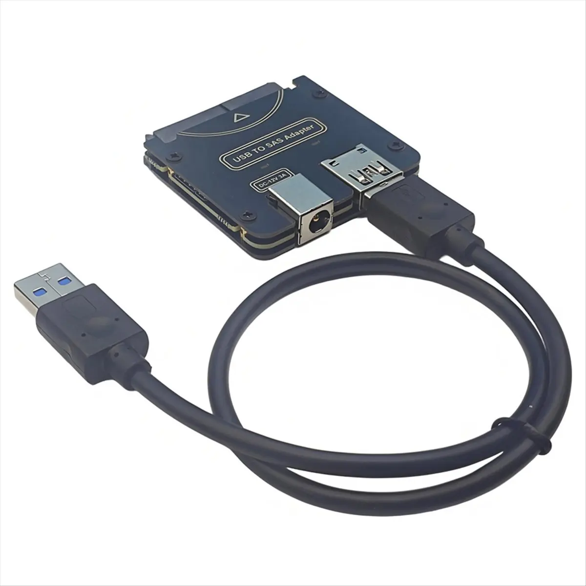 【a60i】sas-29ピン-usb-30アダプター（電源ポート付き、usプラグ）