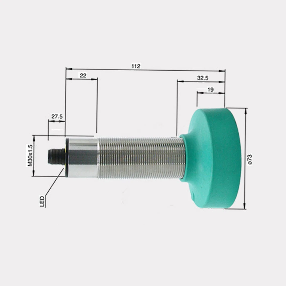 الضغط على زر مستوى السائل بالموجات فوق الصوتية تتراوح الاستشعار 8 متر التبديل التناظرية قياس مستوى الارسال مقاومة درجات الحرارة العالية