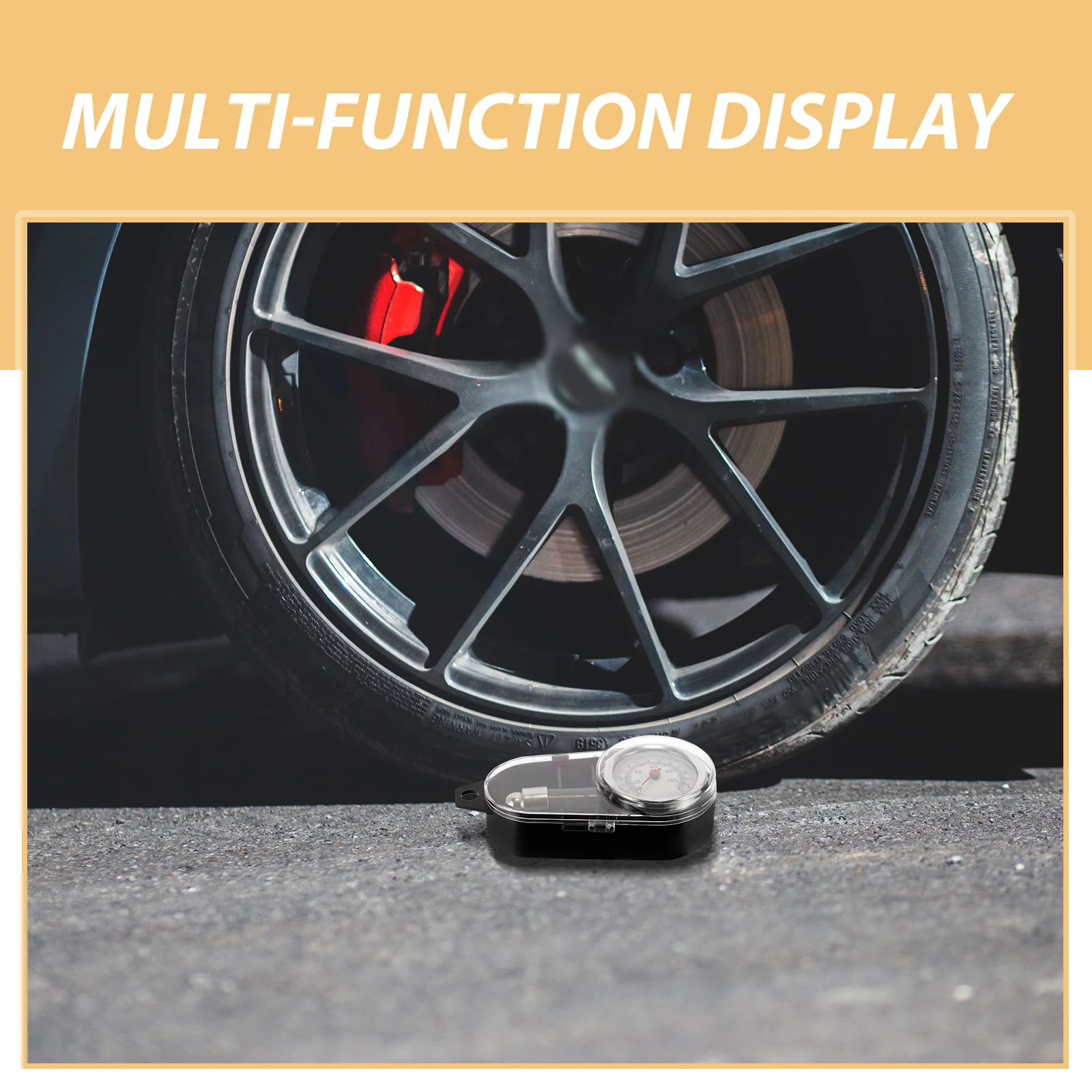 

Tire Pressure Gauge Stainless Steel Meter Auto Monitor Real Time Data Durable Casing Easy Use Long Lasting