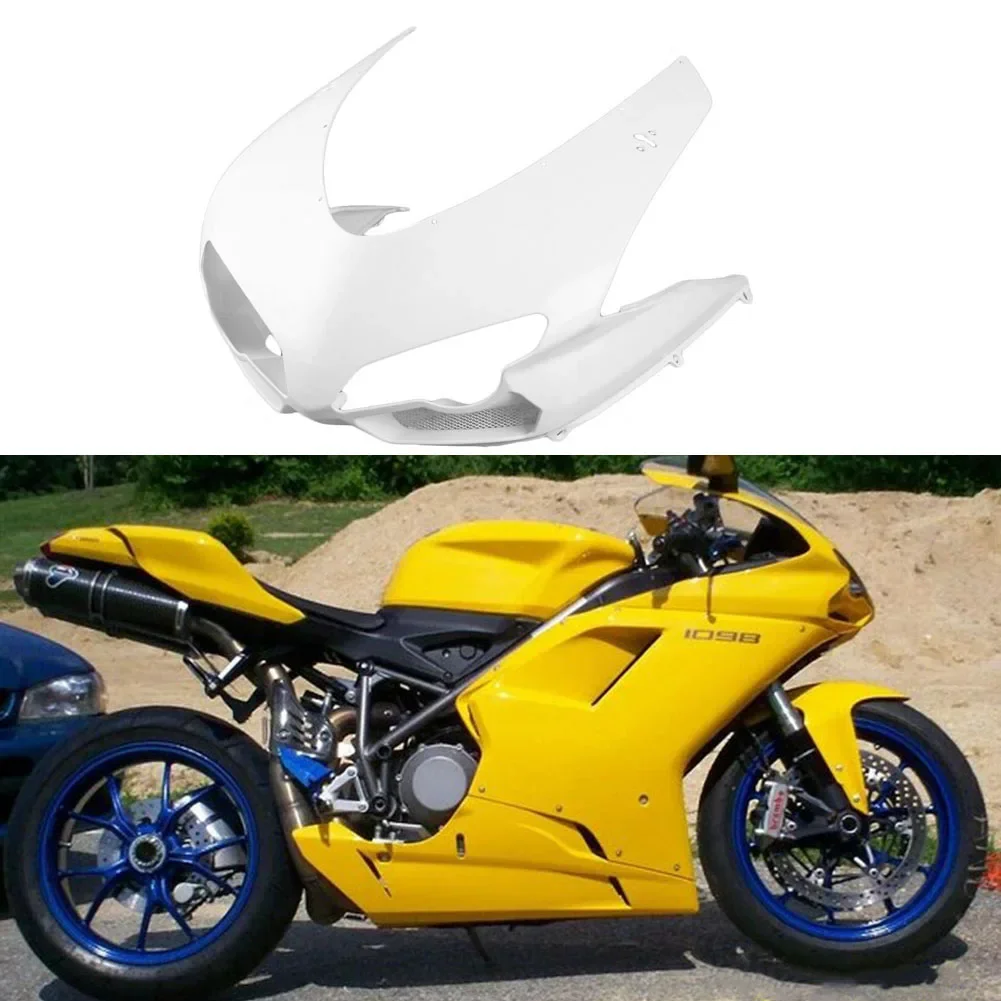 

New Motorcycle Injection Moulding Unpainted Upper Front Cowl Nose Fairing For Ducati 848 1098 1198 2007-2010