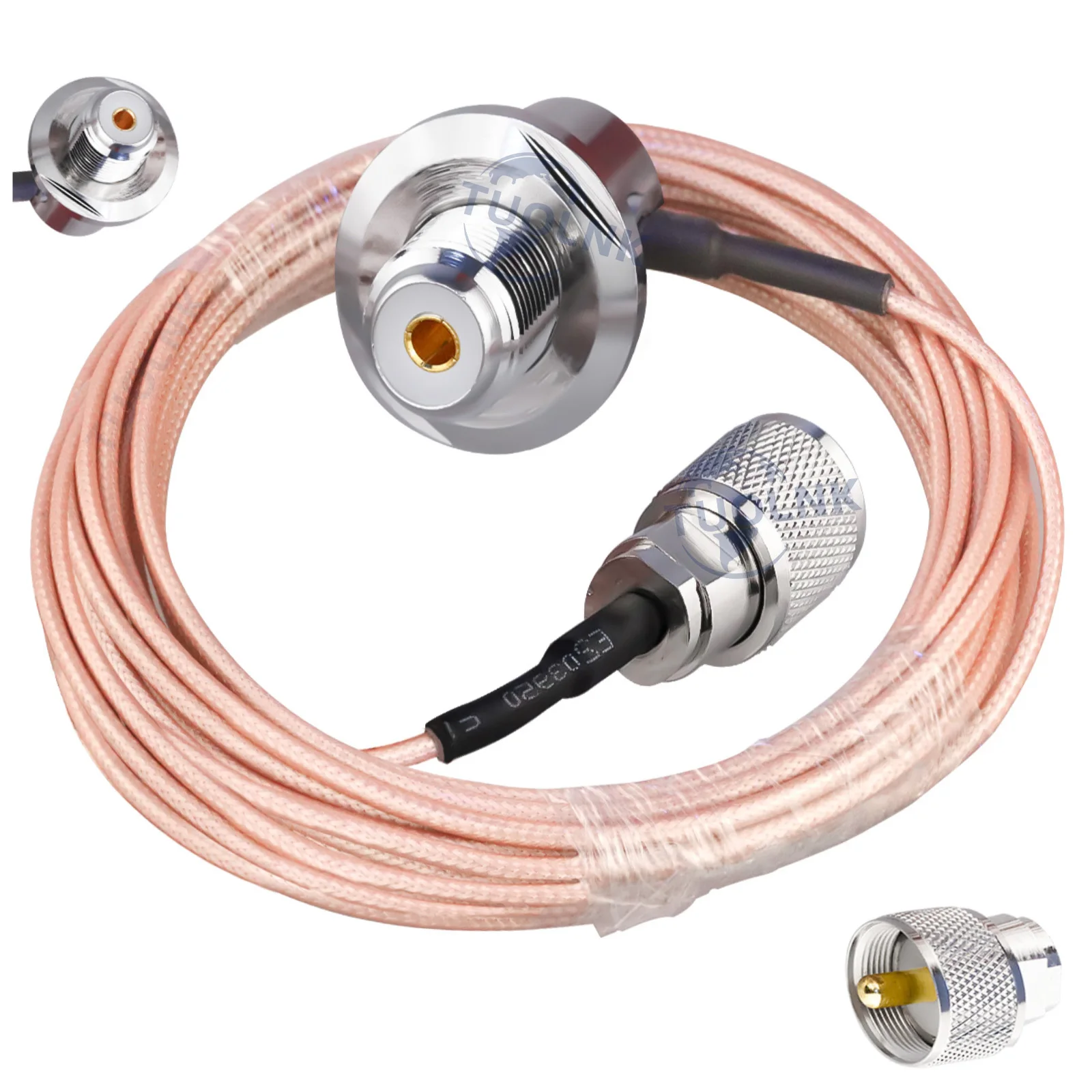 RG316 kabel UHF Männlichen Weibliche RG316 Antenne Coax Kabel SO239 Männlichen zu PL259 Weiblich Rechten Winkel Auto Radio Verlängerung Kabel