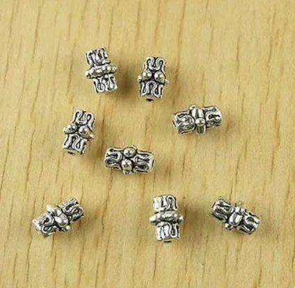 

30pcs 9.8x6.8mm hole1.2mm Alloy matel tibetan silver tube spacer beads HWH2493