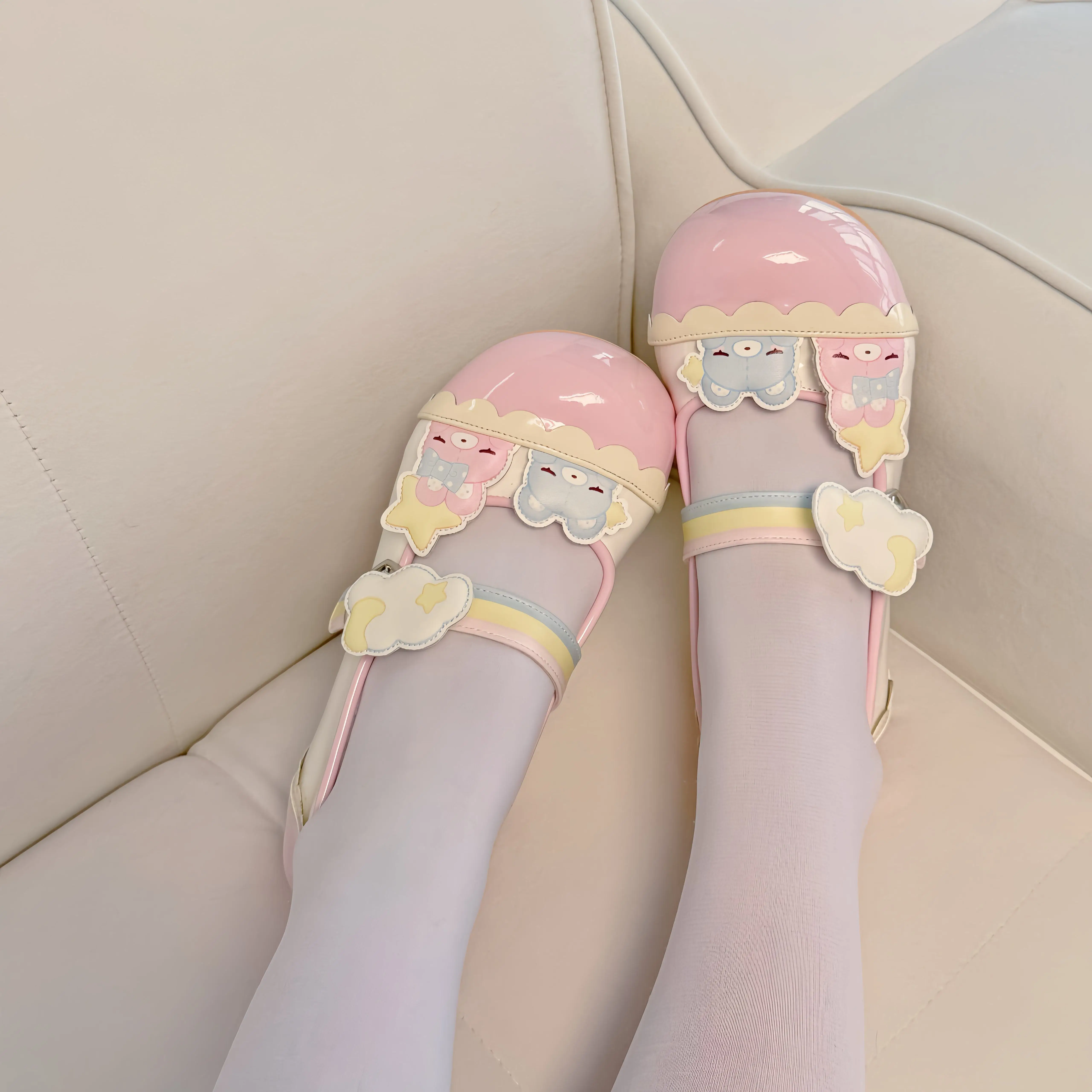 Originele zoete schattige Lolita enkele schoenen met lage hakken, geschikt voor tienermeisjes in Japanse stijl, studenten, campustheefeesten