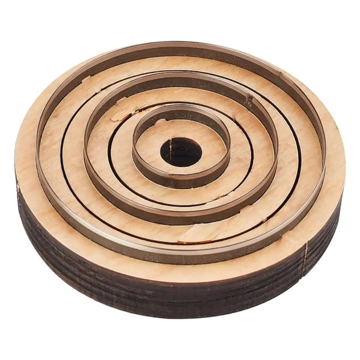 HAPPY EVER 3 PCS Leather Circle Cutting Dies Set Base Dies for Crafts Inner Diameters are 29.5mm, 59mm, and 89mm Respectively