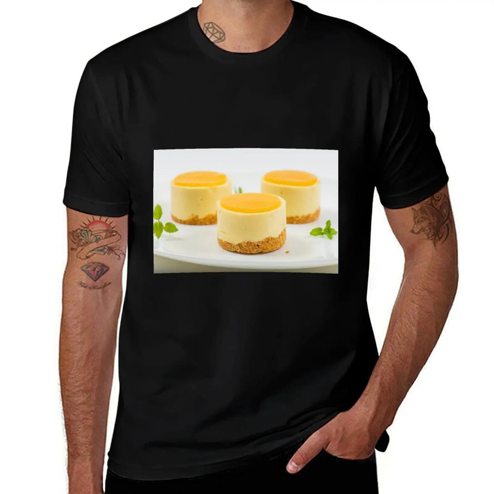 

Petite Mango Cheesecake T-Shirt blanks plus size clothes anime Aesthetic clothing mens funny t shirts