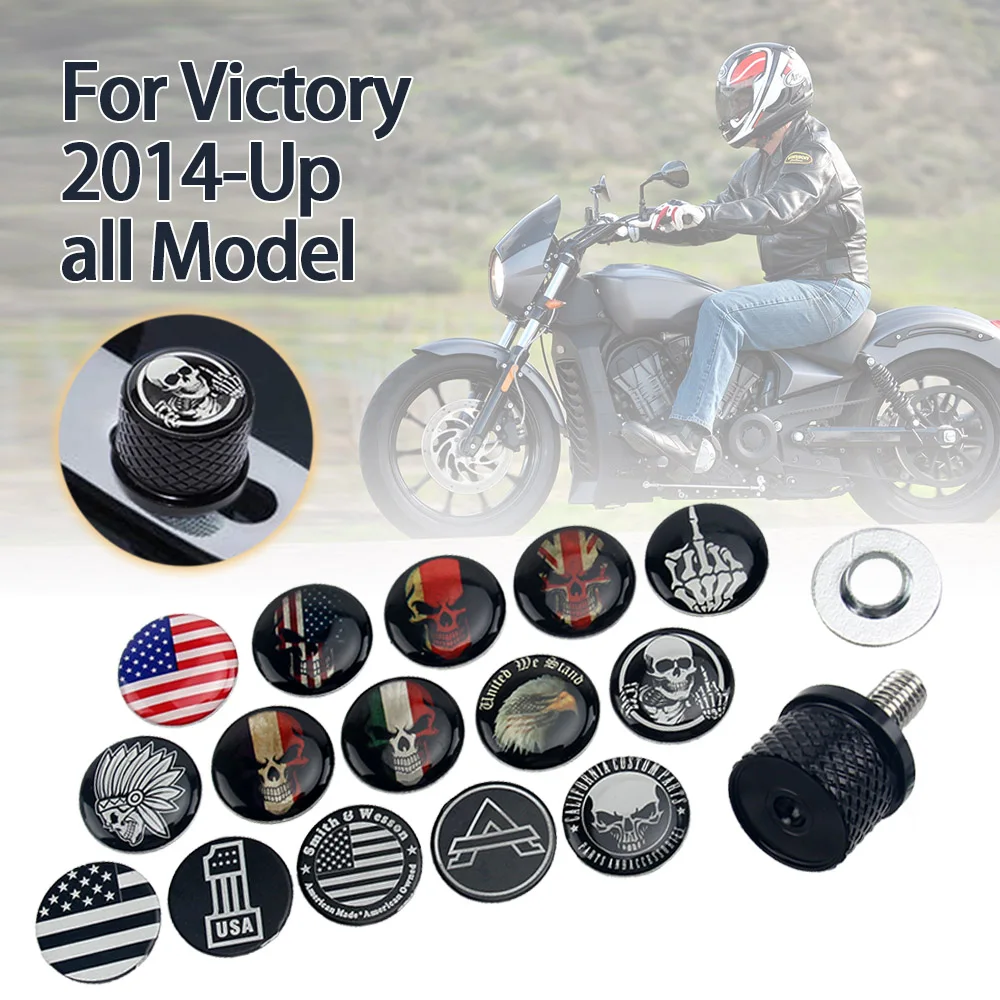 

Motorcycle Quick Seat Release Skull Bolt Screw Black For Victory 2014- up Touring Cruiser Bagger Judge Hard Ball Cross Country