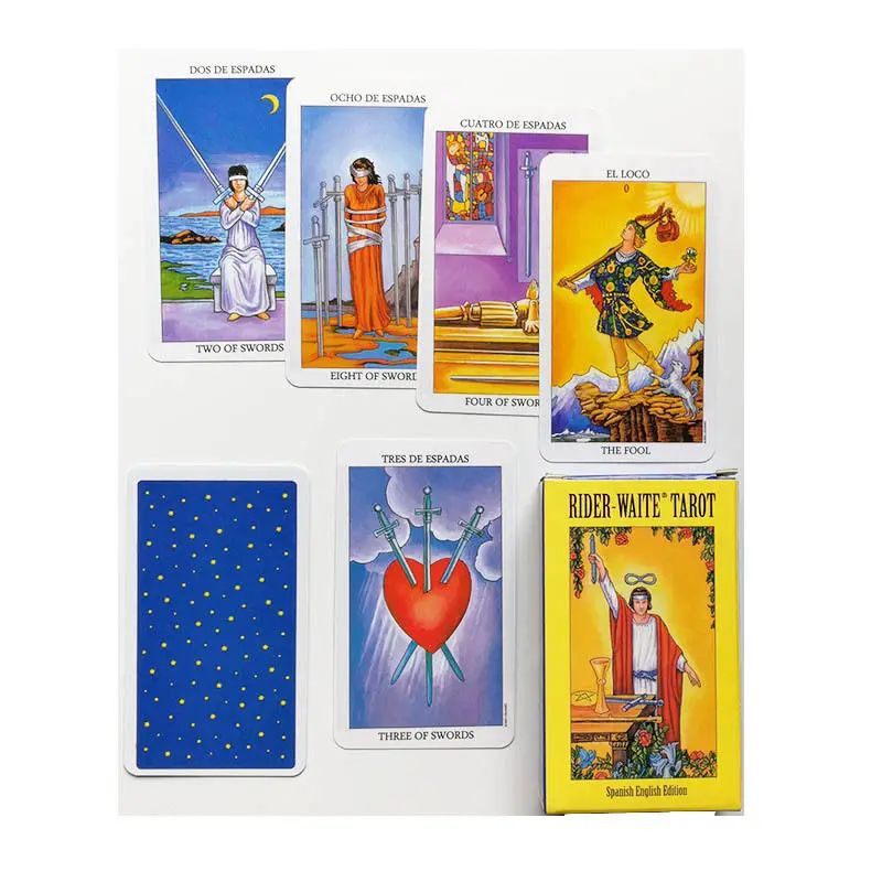 Tarot Cards Rider Waite Oracle Card Child Adult Fate Prediction Entertainment Game Playing Cards Prophecy Deck for Women Girl