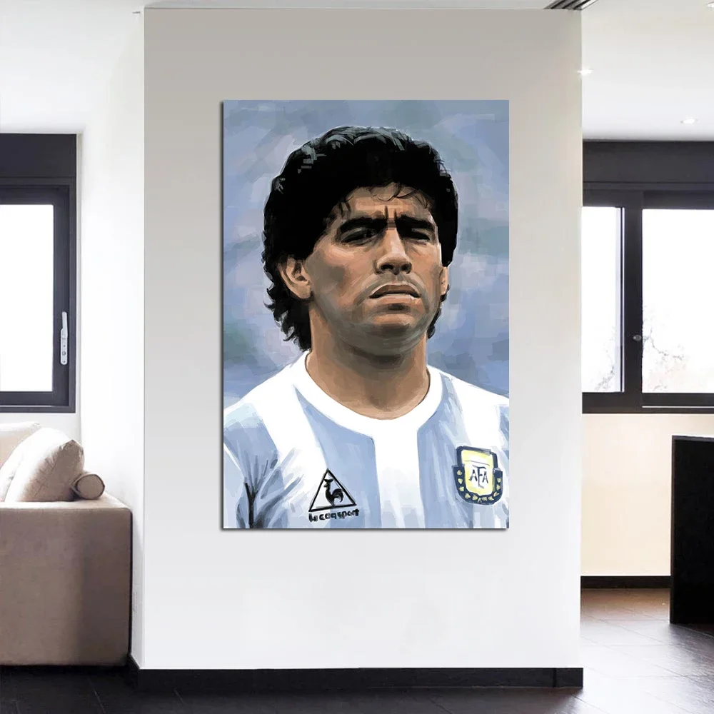 Diego Armando Maradona Poster  Print Canvas Wall Art  Living Room Decor Home Decoration Wall Picture