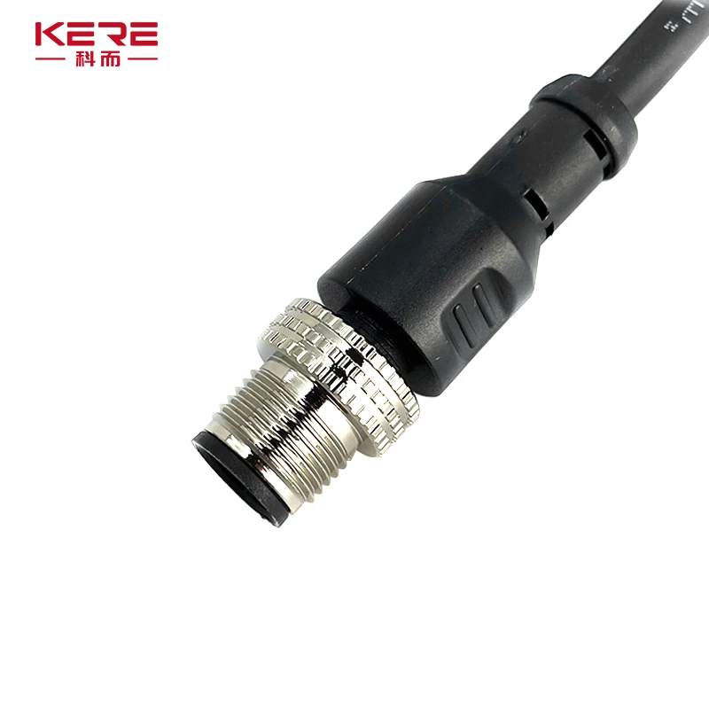 KERE 1Pcs M12 Sensor Connector 4 5 8 Pin Male / Female Aviation Plug IP67 Waterproof Wire A Type 2m PVC Cable