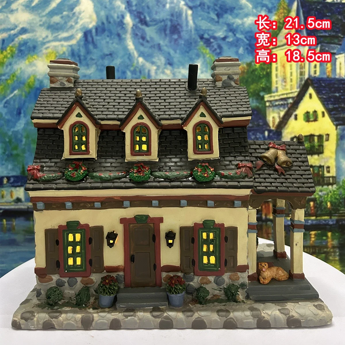 Lemax Ceramic House Model Miniature Version of European Building Statue Home Furnishing Living Room Ornament  Home Decor Gift