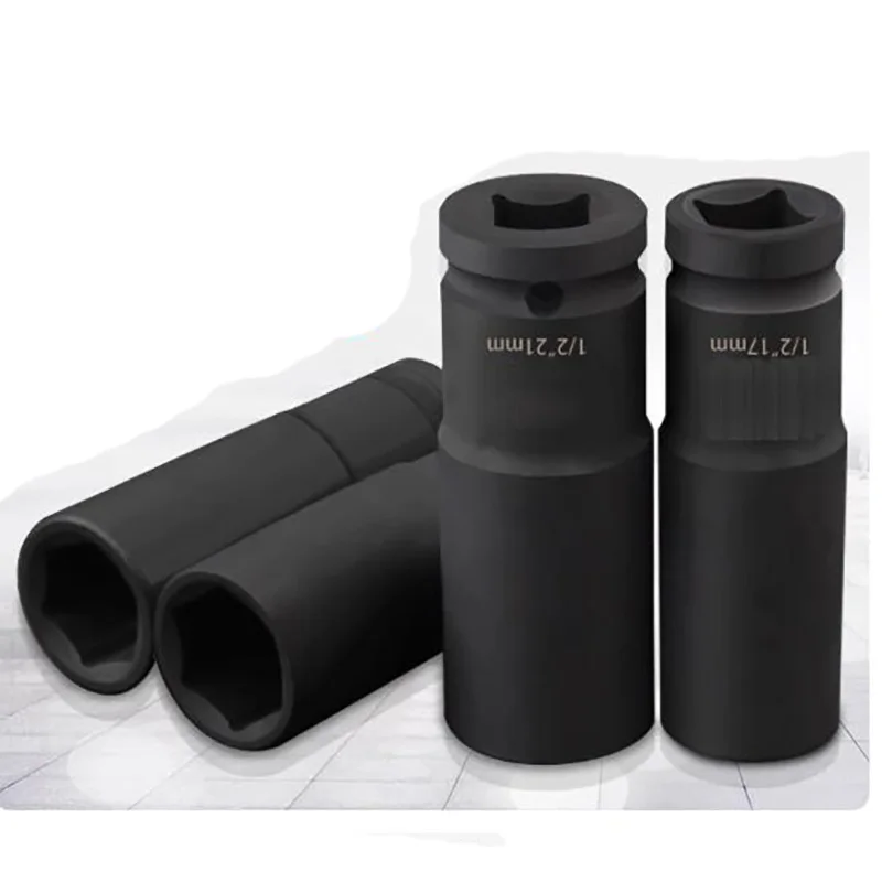 تأثير طويل 6 PT 1/2 محرك المقبس العميق 8 9 10 11 12 13 14 15 16 17 18 19 20 21 22 23 24 27 28 29 30 32 33 34 35 36 38 41 مللي متر #1