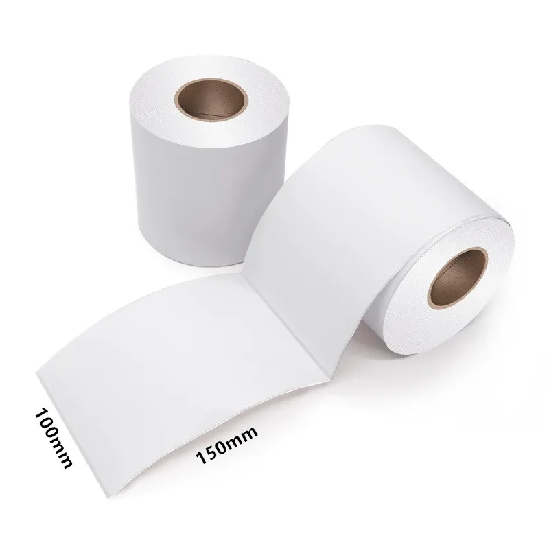 4x6 three proof thermal folding adhesive sticker shipping label 100x150mm express logistics waybill label paper 500 sheets