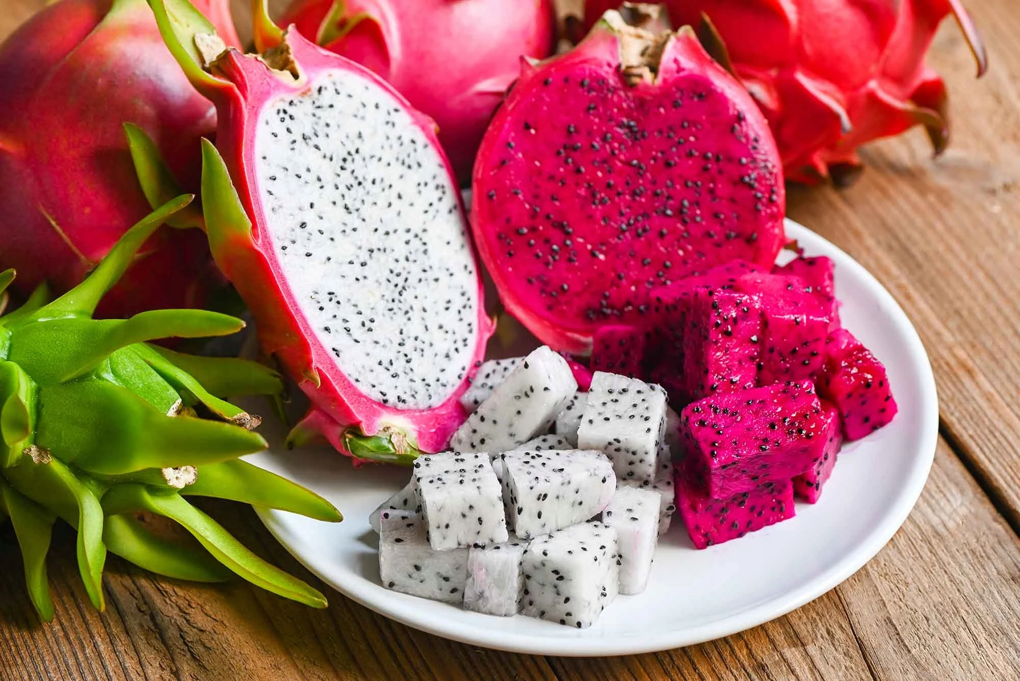 Bild 7: Drachenfruchtscheiben Weiße Pitaya, Drachenfrucht - 100g