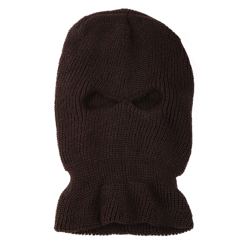 2-Hole Knitted Full Face Cover Hat Balaclava Hood Ski Cycling Winter Warm Mask Drop Shipping