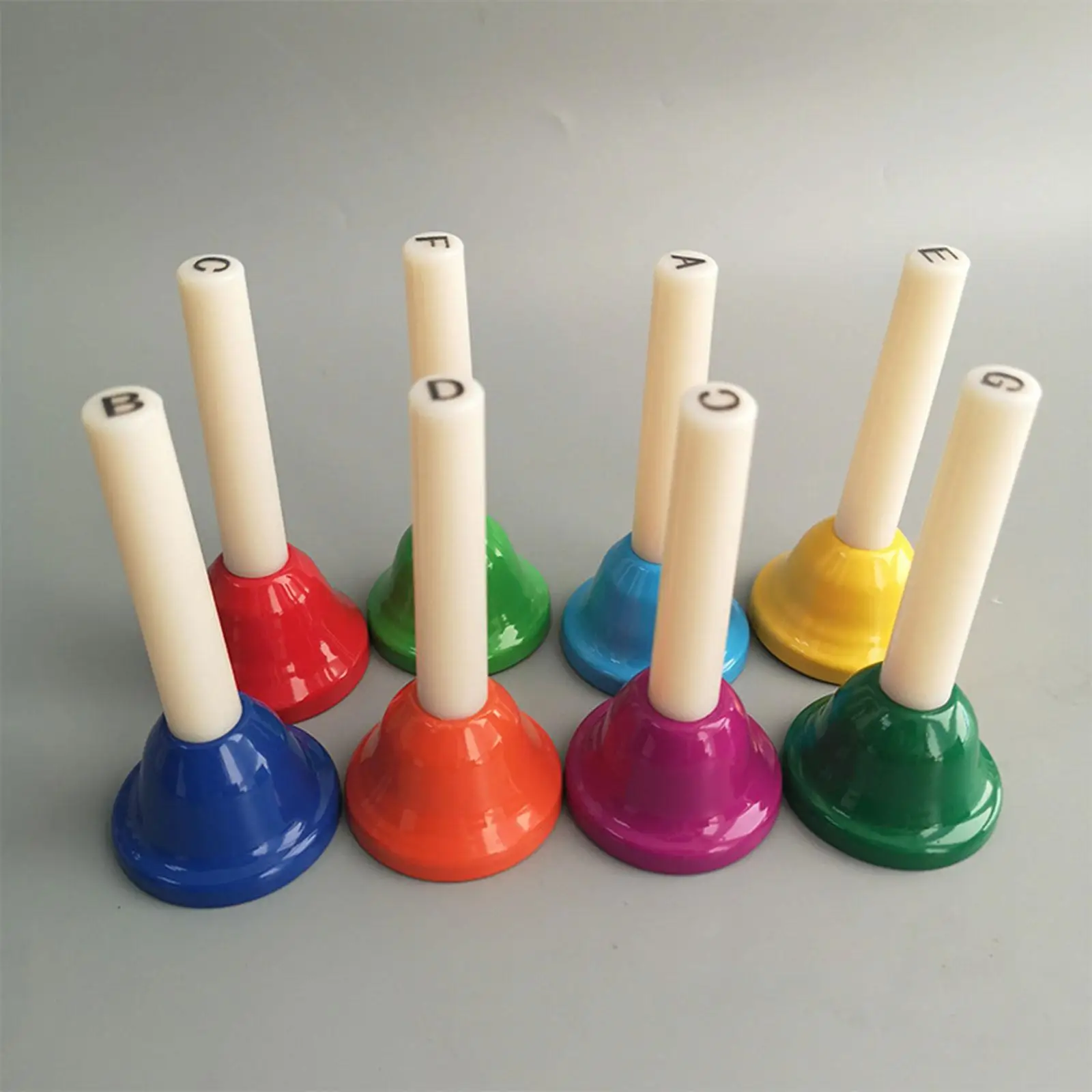 8x Musical Bells Kids Music Toys Diatonic Metal Bells Hand Percussion Bells for Children Toddlers Party Supplies Chorus Holiday