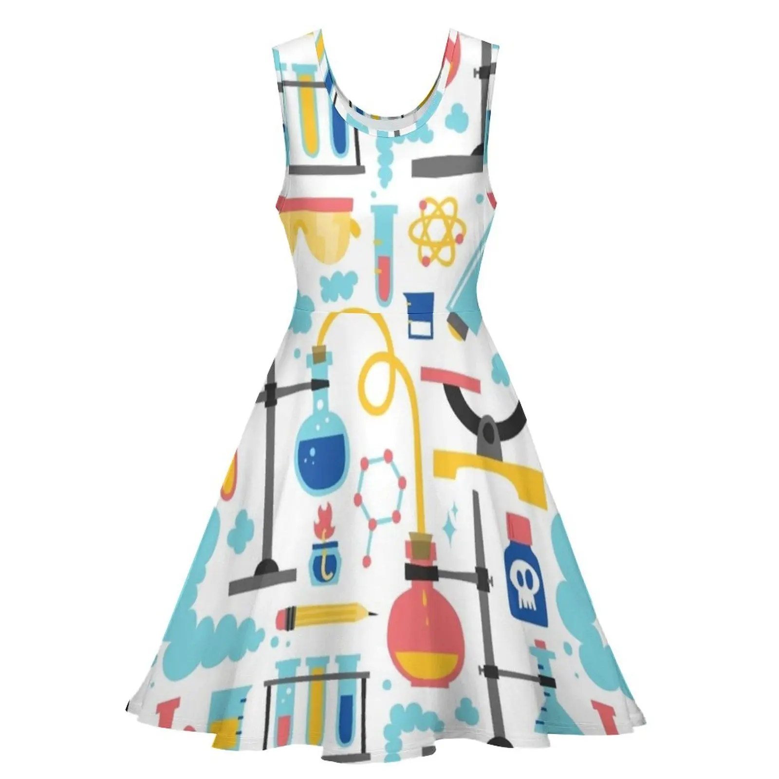 Chemistry lab science equipment pattern Sleeveless Dress Summer dresses for women Casual dresses prom dresses loose summer dress