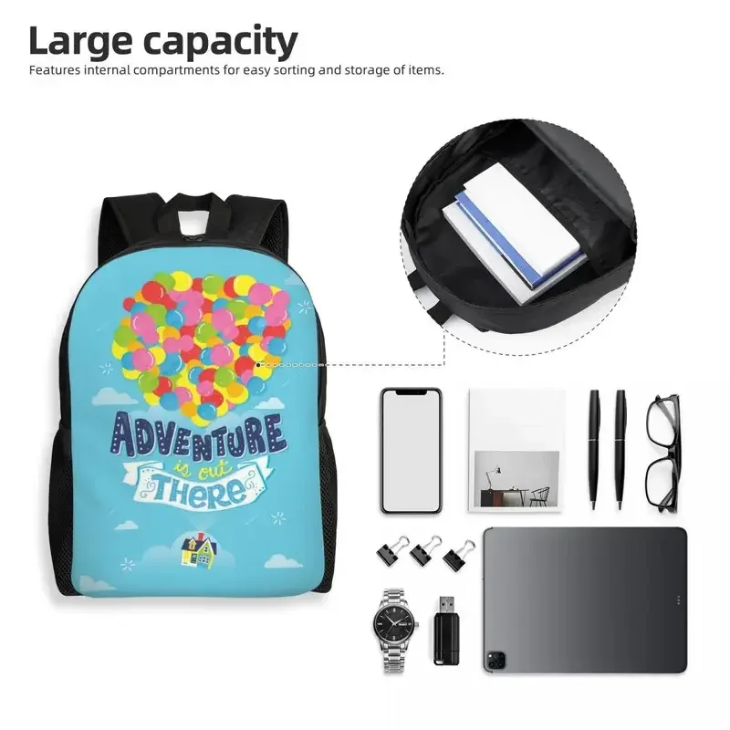 2026 Customized Adventure Is Out There Backpacks Women Men Casual Bookbag For College School Classic Quotes Bags view 4