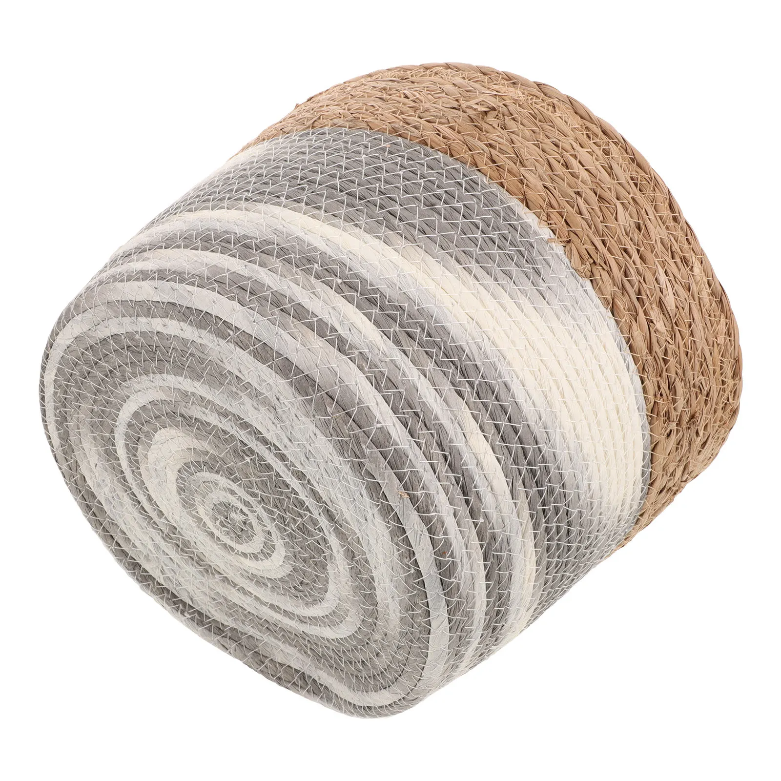 Handwoven Basket Inverted Cone Plant Pot Holder Indoor Plant Storage Decorative Paper Rope Planter Flower
